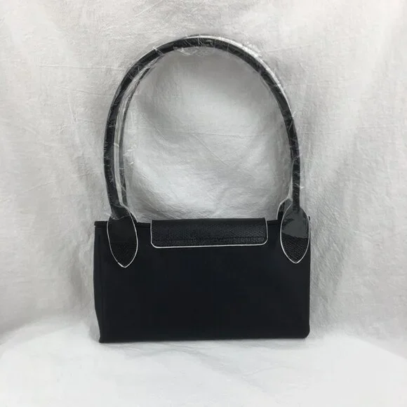 NWT Longchamp Le Pliage Original Large Shoulder Nylon Bag Tote IN NEW BLACK - Picture 3 of 12